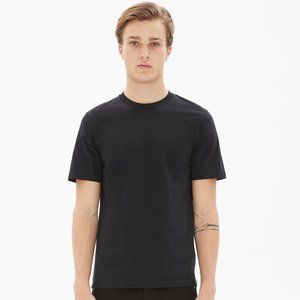 {Helmut Lang} Black Thick Weight Embroidered Tee